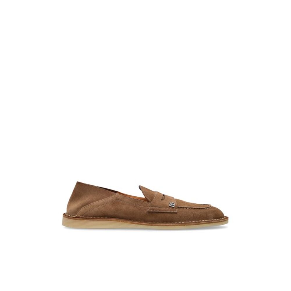 Suede shoes with logo